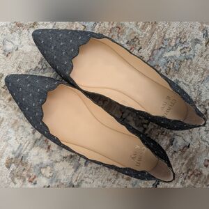 Crown & Ivy Women's 7 1/2M Blue Denim Flats